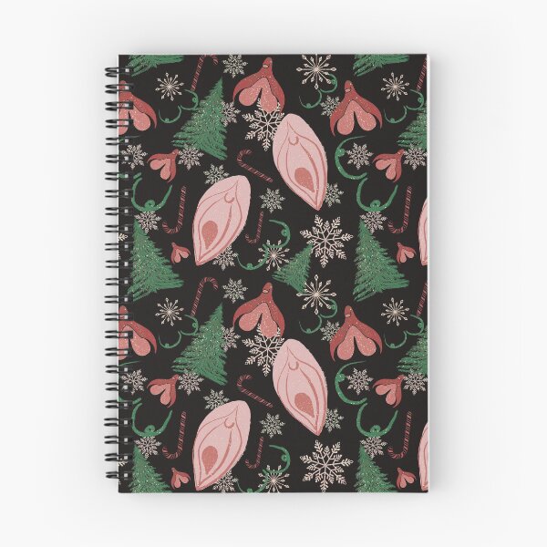 Artikelvorschau, Weihnachtsvulva Muster schwarz entworfen und verkauft von berlinsisters.
