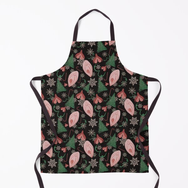Item preview, christmas vulva pattern black designed and sold by berlinsisters.