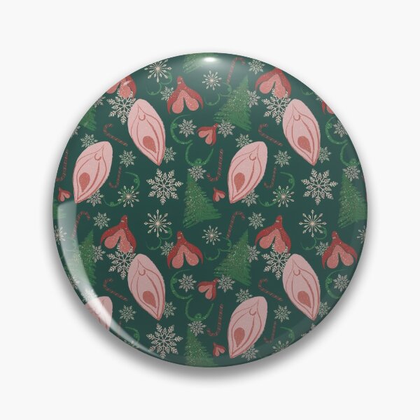 Item preview, christmas vulva pattern green designed and sold by berlinsisters.