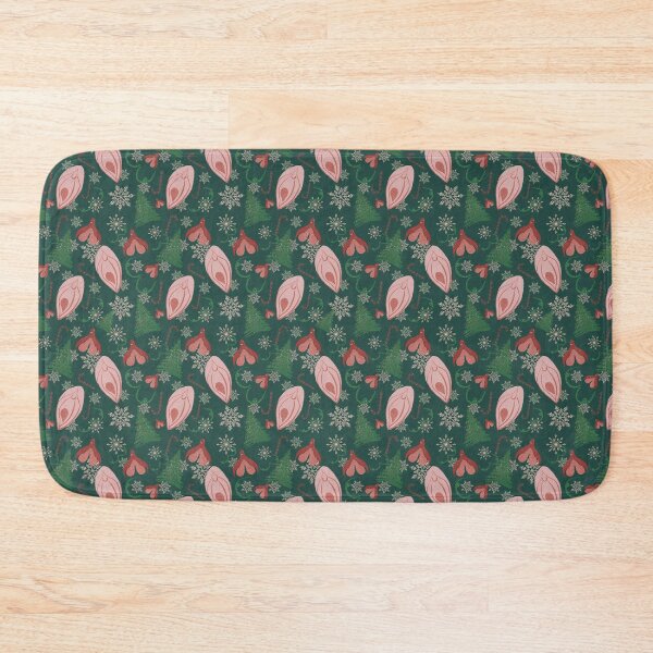 Item preview, christmas vulva pattern green designed and sold by berlinsisters.