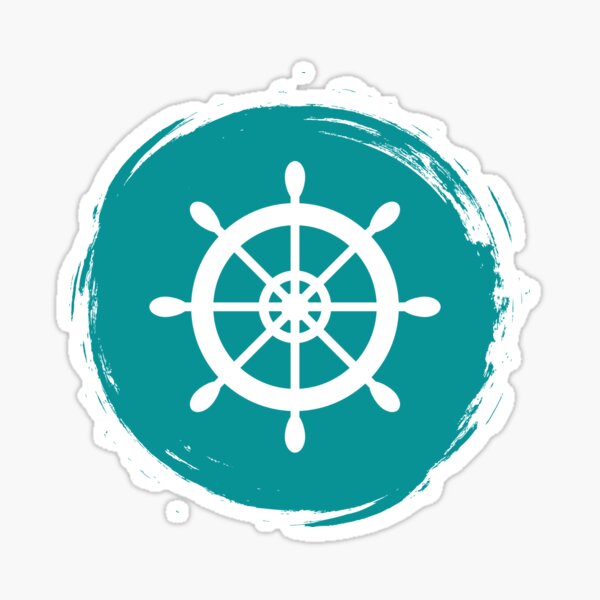 Item preview, Watercolor Ship's Wheel designed and sold by quarantine81.