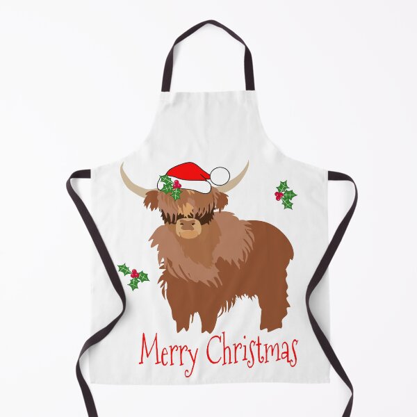 Item preview, Merry Christmas from Fluffy Highland cow designed and sold by orangerinka.