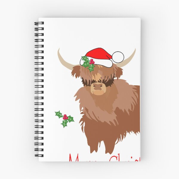 Item preview, Merry Christmas from Fluffy Highland cow designed and sold by orangerinka.