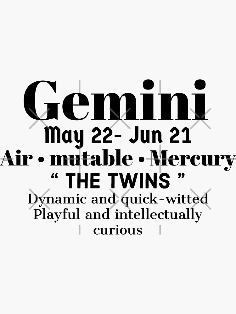 Gemini zodiac sign. Sticker