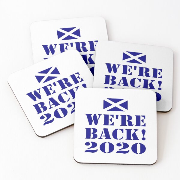 Item preview, WE'RE BACK! / SCOTLAND / SCOTTISH FOOTBALL designed and sold by PoshJocks.