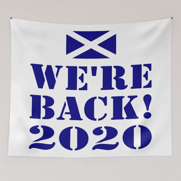 Item preview, WE'RE BACK! / SCOTLAND / SCOTTISH FOOTBALL designed and sold by PoshJocks.