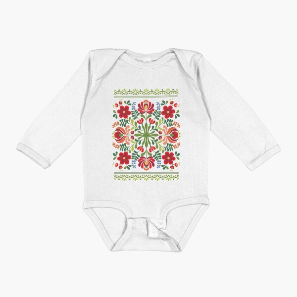Item preview, Hungarian Folk Design Red and Pink designed and sold by Barbara Pixton.