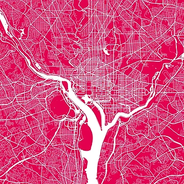 Artwork thumbnail, Washington map Raspberry by mapsart