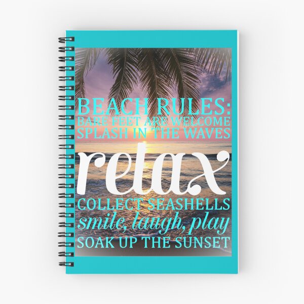 Item preview, Beach Rules: Relax Beach Quote Ocean Print designed and sold by Mary Riley.