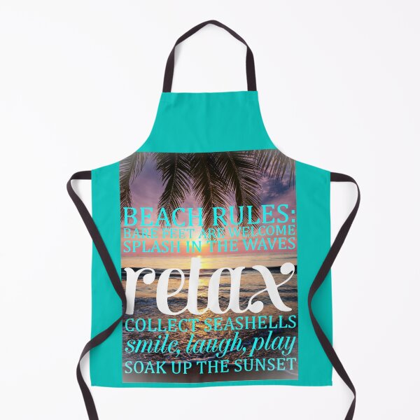 Item preview, Beach Rules: Relax Beach Quote Ocean Print designed and sold by Mary Riley.