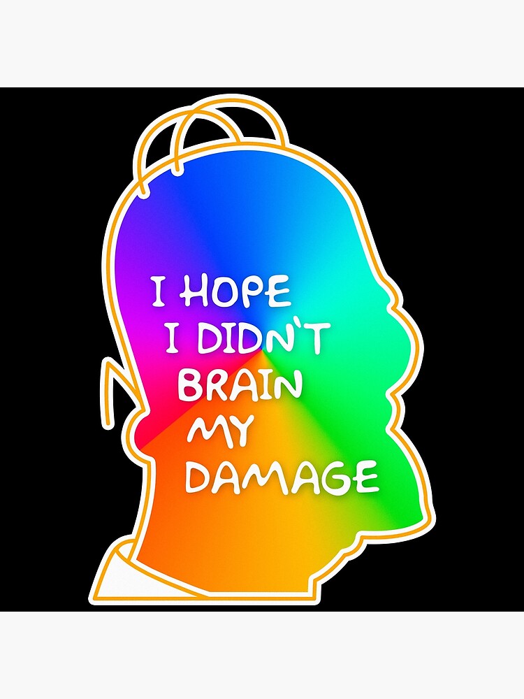 I Hope I Didn T Brain My Damage Postcard By Rafaelaveiro Redbubble