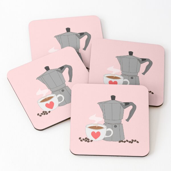 Item preview, Vintage Aesthetic Hot Coffee And Coffee Maker Art designed and sold by Miss Tea Positive.