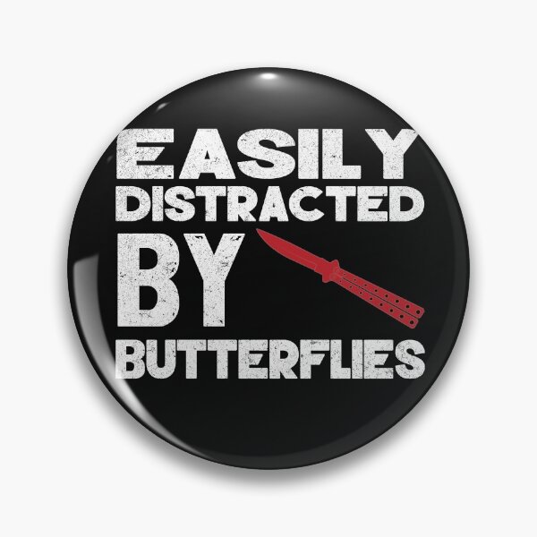 Item preview, Easily Distracted By Butterflies knives designed and sold by Original Cheddar.