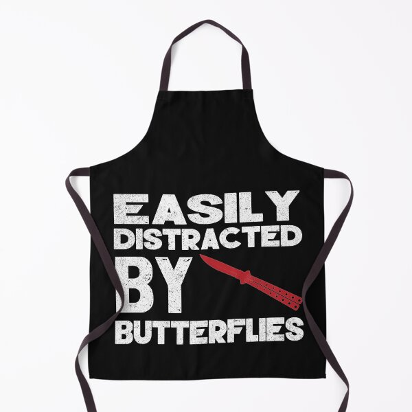 Item preview, Easily Distracted By Butterflies knives designed and sold by Original Cheddar.