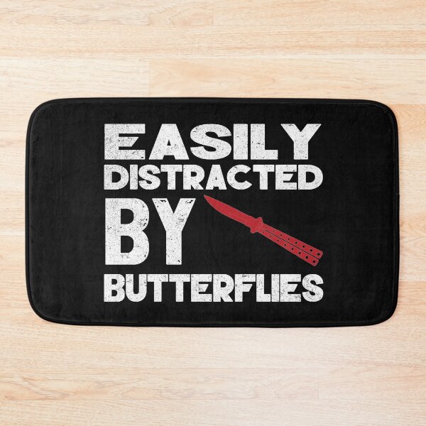 Item preview, Easily Distracted By Butterflies knives designed and sold by Original Cheddar.