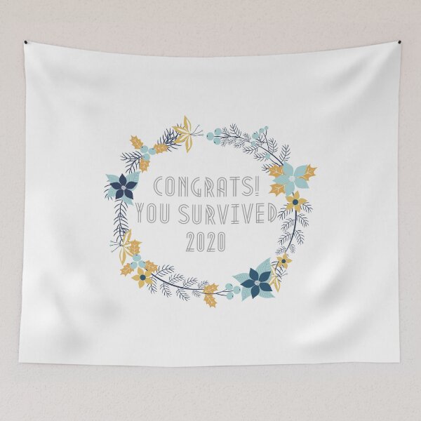 Item preview, I Survived 2020 Pandemic - Funny 2020 Christmas Quarantined Christmas Wreath  designed and sold by Irelene.