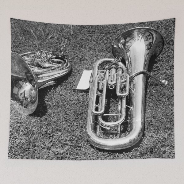 Item preview, Brass musical instruments designed and sold by Gaspar Avila.