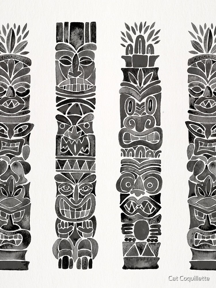 Tiki Totem – Black by catcoq