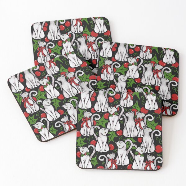 Item preview, Christmas White Cats designed and sold by FrictionMaxxing.