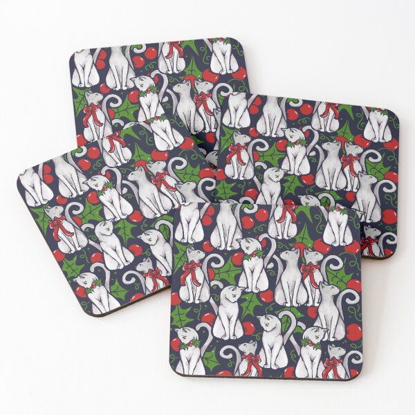 Item preview, Christmas White Cats designed and sold by FrictionMaxxing.