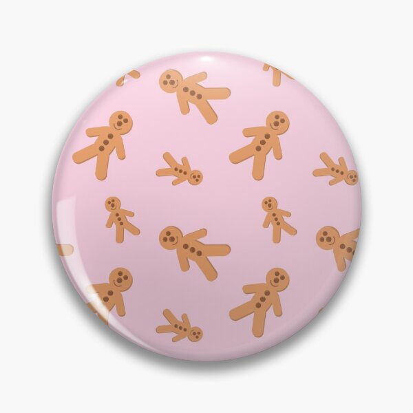 Item preview, Gingerbread Man Pattern on Pink designed and sold by WeaveTrumpet.