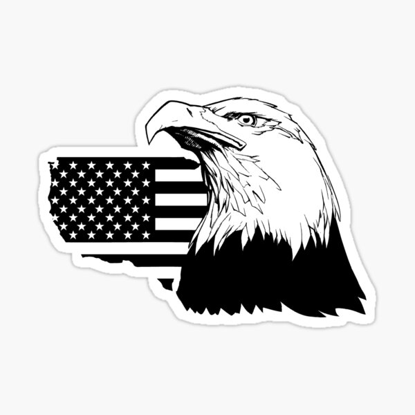 Download American Eagle Flag Sticker By Eakkung Redbubble