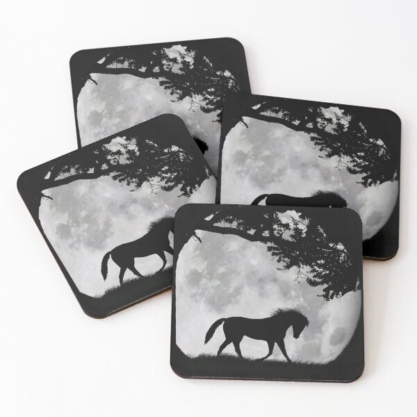 Item preview, Dressage Horse Big Moon and Oak Tree designed and sold by Stephanie Laird.