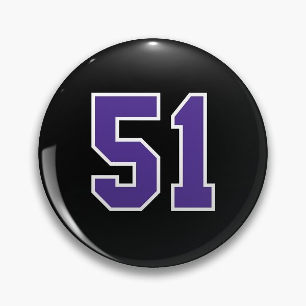 Item preview, Fifty-One Purple Jersey Number Sports 51 designed and sold by HelloFromAja.