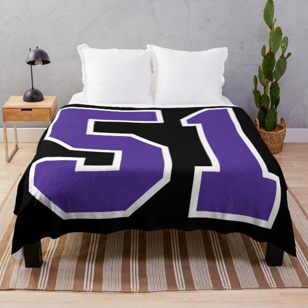 Item preview, Fifty-One Purple Jersey Number Sports 51 designed and sold by HelloFromAja.