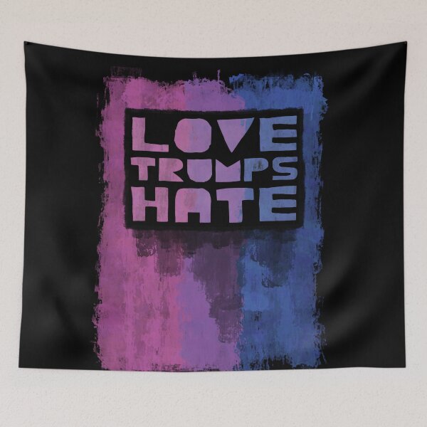 Item preview, Love Trumps Hate Bi Design designed and sold by HauntedMammoth.