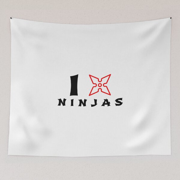 Item preview, I Love Ninjas Classic Funny Sticker and Shirt Design designed and sold by Glike.