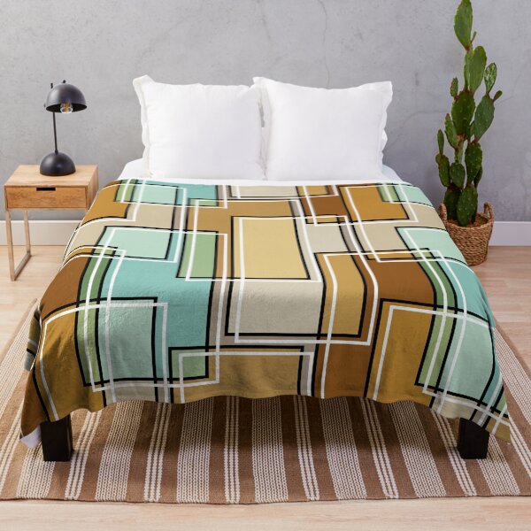 Item preview, Colorful Mid Century Modern Rectangle Pattern // V2 designed and sold by Elsy's Art.