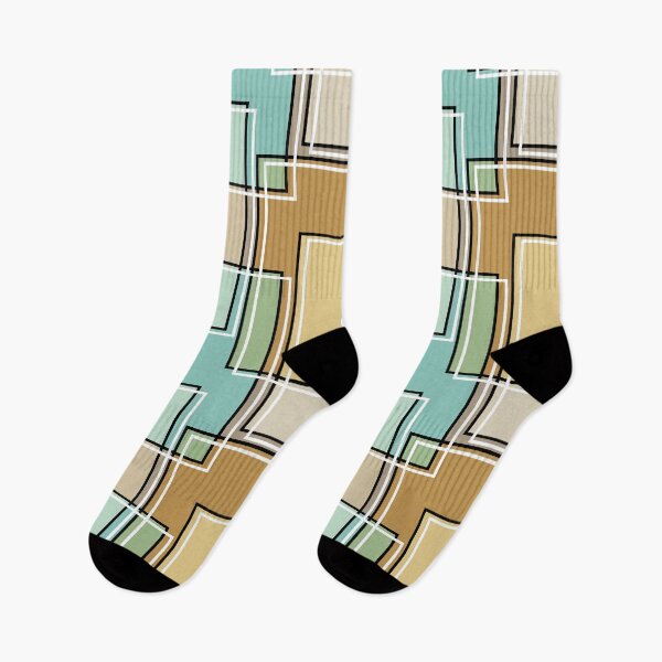 Item preview, Colorful Mid Century Modern Rectangle Pattern // V2 designed and sold by Elsy's Art.