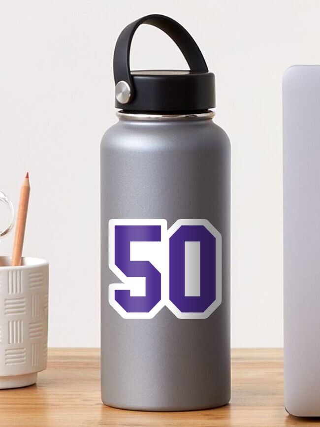 Fifty Purple Jersey Number Sports 50 | Sticker