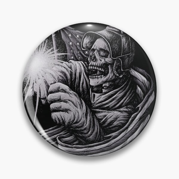 Item preview, American Welder Skull Black and White designed and sold by damnoverload.