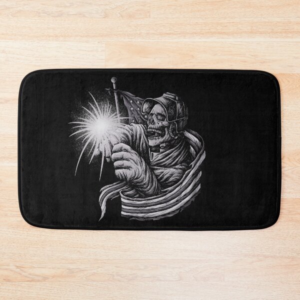 Item preview, American Welder Skull Black and White designed and sold by damnoverload.