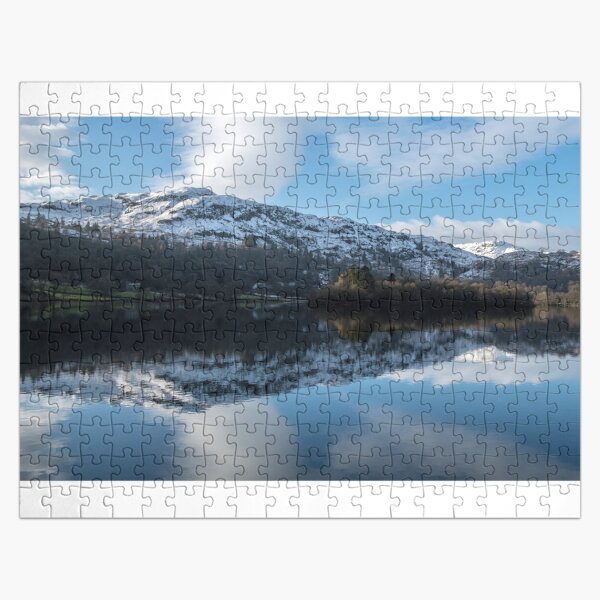 "Grasmere Lake in Winter in the Lake District National Park, with