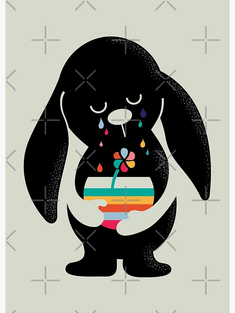 Rainbow Tears Bunny by Doozal