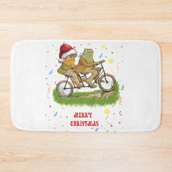 Item preview, frog and toad on the bike - Merry Christmas designed and sold by WhyNotStore.