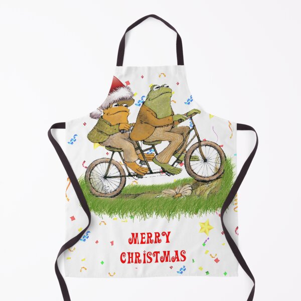 Item preview, frog and toad on the bike - Merry Christmas designed and sold by WhyNotStore.