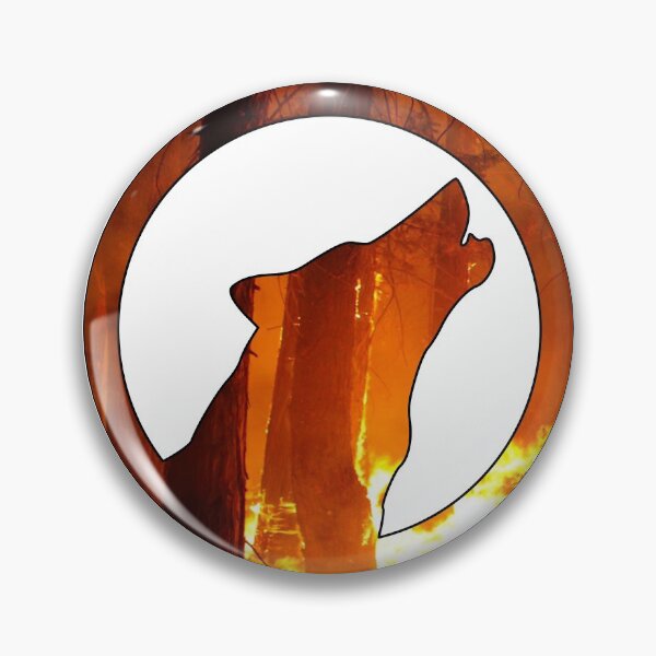 Item preview, WOLF FOREST FIRE - BADGE designed and sold by Dane Kelly.