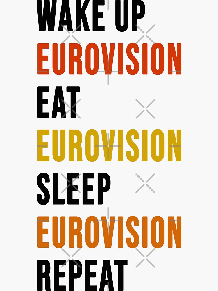 "Eurovision Song Contest funny quote" Sticker for Sale by missmarylin