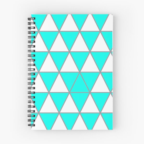 Item preview, White, aqua,  and gray geometric triangle pattern designed and sold by BaronessDesign.