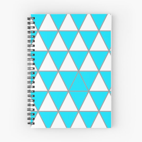 Item preview, White, light blue,  and gray geometric triangle pattern designed and sold by BaronessDesign.
