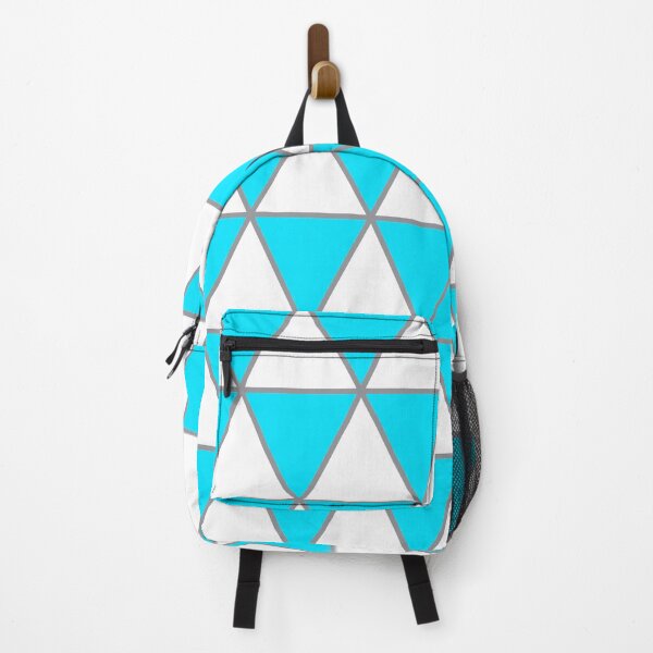 Item preview, White, light blue,  and gray geometric triangle pattern designed and sold by BaronessDesign.