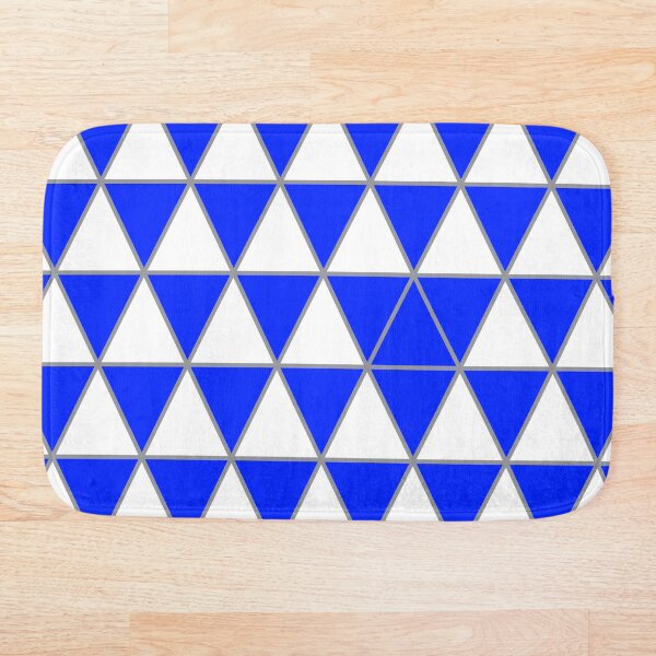 Item preview, White, blue,  and gray geometric triangle pattern designed and sold by BaronessDesign.