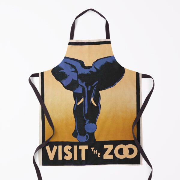 Item preview, Vintage poster - Visit the Zoo (elephant version) designed and sold by DejaVuStudio.