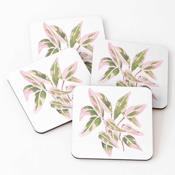 Item preview, Triostar Stromanthe Watercolour Pink Leaves  designed and sold by RosalieReeves.