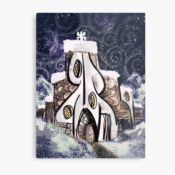 The Winter Monastery Metal Print