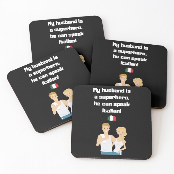 Item preview, My husband is a superhero, he can speak Italian! designed and sold by dolcevitateam.